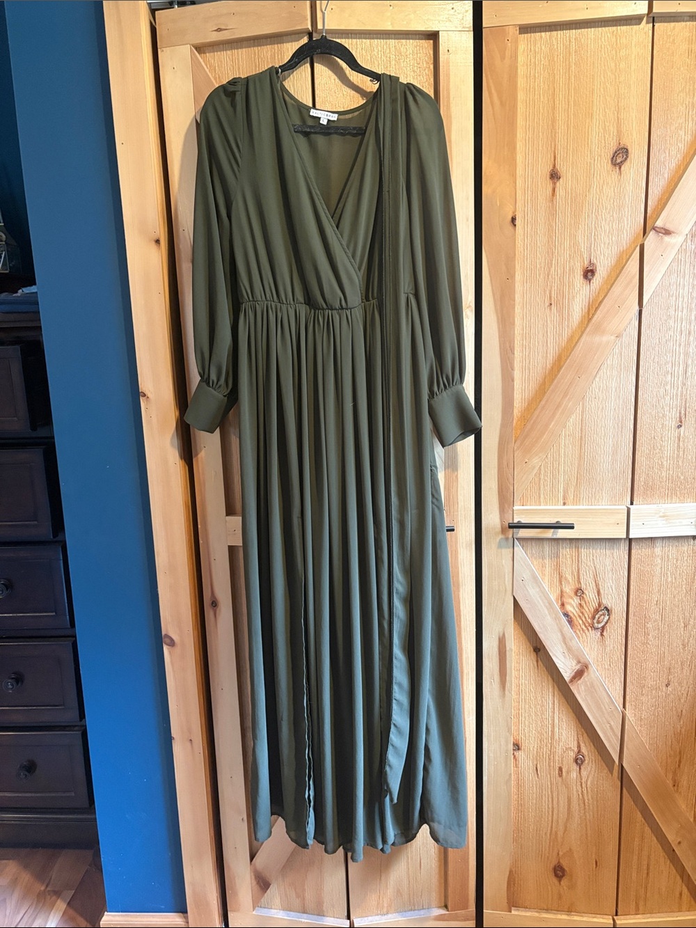 Baltic Born Celine Olive Green Maxi Dress